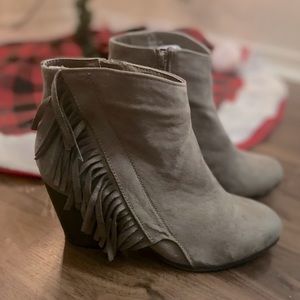 Fringe booties